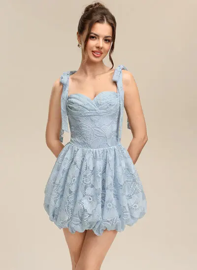 Sweetheart Pleated Tulle Bubble Dress