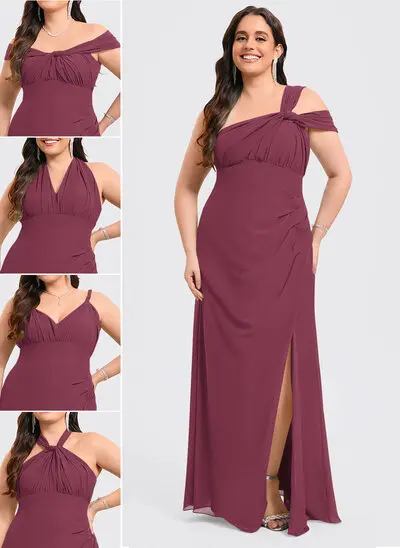 Trumpet/Mermaid Off the Shoulder Ruffle Chiffon Dress