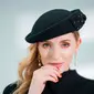 Women's Vintage Winter Rivet Star Wool Wedding Cocktail Beret Hats 