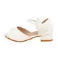 Girl's Flower Girl Shoes Wedding Faux Leather Peep Toe Low Heel Shoes 
