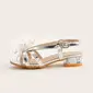 Girl's Sandals Daily Party Crystal Faux Leather Open Toe Low Heel Shoes 