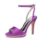 Women's Wedding Shoes Satin High Heel Platform Open Toe Wedding Sandals Bridal Shoes Bridesmaid Shoes Pearl Elegant Wedding Party Shoes 