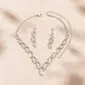 Classic Rhinestone Wedding Earrings Necklace Jewelry Sets (Set of 2) 