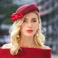Women's Vintage Winter Wool Beret Hats With Bow  
