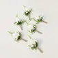 6 PCS Artificial Wedding Flowers Silk Roses Boutonniere 