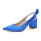 Damen Brautschuhe Satin Blockabsatz Point Toe Slingpumps Hochzeits-Heels Brautjungfernschuhe Bowknot Elegant Einfache Hochzeit Schuhe 