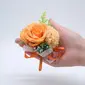 1 PC Artificial Wedding Flowers Silk Cloth Roses Boutonniere 
