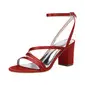 Women's Wedding Shoes Satin Block Heel Open Toe Wedding Sandals Bridesmaid Shoes Elegant Simple Wedding Daily Prom Cocktail Shoes 