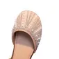 Jentas Sandaler Flate sko Flower Girl Shoes Lukket Tå flat Heel Sparkling Glitter Jentesko 