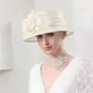 Kvinner Elegant Bred rand Sinamay Bryllup Kentucky Derby Kirkehatter 