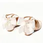 Girl's Closed Toe Satin Low Heel Flower Girl Shoes 