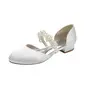 Women's Wedding Shoes Satin Low Heel Round Toe Wedding Flats Bridal Shoes Pearl Elegant Wedding Shoes 