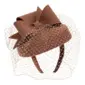 Women's Elegant Winter Bow Veil Wool Wedding Kentucky Derby Fascinators With Headband 