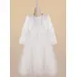 Pearl Lace Long Sleeves First Communion Flower Girl Wraps 