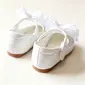 Jentas Round Toe Lukket Tå Leather flat Heel Flate sko Flower Girl Shoes med Bowknot Velcro 
