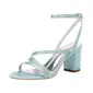 Women's Wedding Shoes Satin Block Heel Open Toe Wedding Sandals Bridesmaid Shoes Elegant Simple Wedding Daily Prom Cocktail Shoes 
