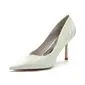 Women's Wedding Shoes Suede High Heel Point Toe Wedding Heels Bridesmaid Shoes Elegant Simple Wedding Party Prom Evening Shoes 