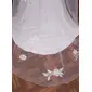 Floral Horsehair Edge Two Tier Bridal Chapel Length 91" Wedding Veils With Blusher 