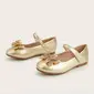Girl's Flats Flower Girl Shoes Daily Party Mary Jane Bowknot Rhinestone Leatherette Round Toe Flat Heel Shoes 