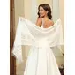 Acrylic Fabric Sleeveless Wedding Bridal Shawl With Tassel