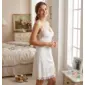 Bridal Sexy Lace V Neck Side Slit Chemise