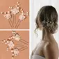 Wedding Headpiece Pearl Flower Hair Pins 