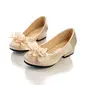 Girl's pumps bloemenmeisje schoenen huwelijk feest junior bruidsmeisje schoenen bloem satijn ronde neus low heel schoenen 