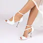 Women's Wedding Sandals Bridesmaid Shoes High Heel Wedding Shoes Peep Toe Wedding Shoes 