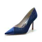 Women's Wedding Shoes Suede High Heel Point Toe Wedding Heels Bridesmaid Shoes Elegant Simple Wedding Party Prom Evening Shoes 