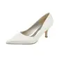 Women's Wedding Shoes Satin High Heel Point Toe Wedding Heels Bridesmaid Shoes Elegant Simple Wedding Work Shoes 