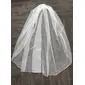 Perlen Bleistiftkante Einstufig Hochzeit Kurzer Schleier 90 cm Brautschleier 