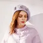 Women's Elegant Winter Pompoms Wool Wedding Cocktail Beret Hats 