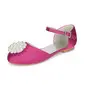 Girl's Flower Girl Shoes Wedding Pearl Satin Round Toe Flat Heel Shoes 