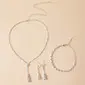 Classic Rhinestone Wedding Prom Necklace Earrings Bracelet Jewelry Sets (Set of 3) 