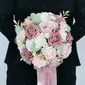 Artificial Wedding Flowers Round Silk Flower Roses Bridal Bouquets 