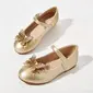 Girl's Flats Flower Girl Shoes Daily Party Mary Jane Bowknot Rhinestone Leatherette Round Toe Flat Heel Shoes 