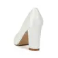 Women's Wedding Shoes Lace Satin Block Heel Point Toe Wedding Heels Bridesmaid Shoes Simple Wedding Shoes 