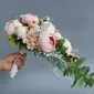 Artificial Wedding Flowers Cascade Silk Flower Roses Bridal Bouquets 