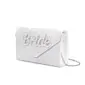 Pearl Rhinestone Elegant Wedding Satin Clutch Bags in White 