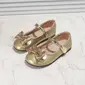 Girl's Flats Party Mary Jane Bowknot Faux Leather Round Toe Flat Heel Shoes 
